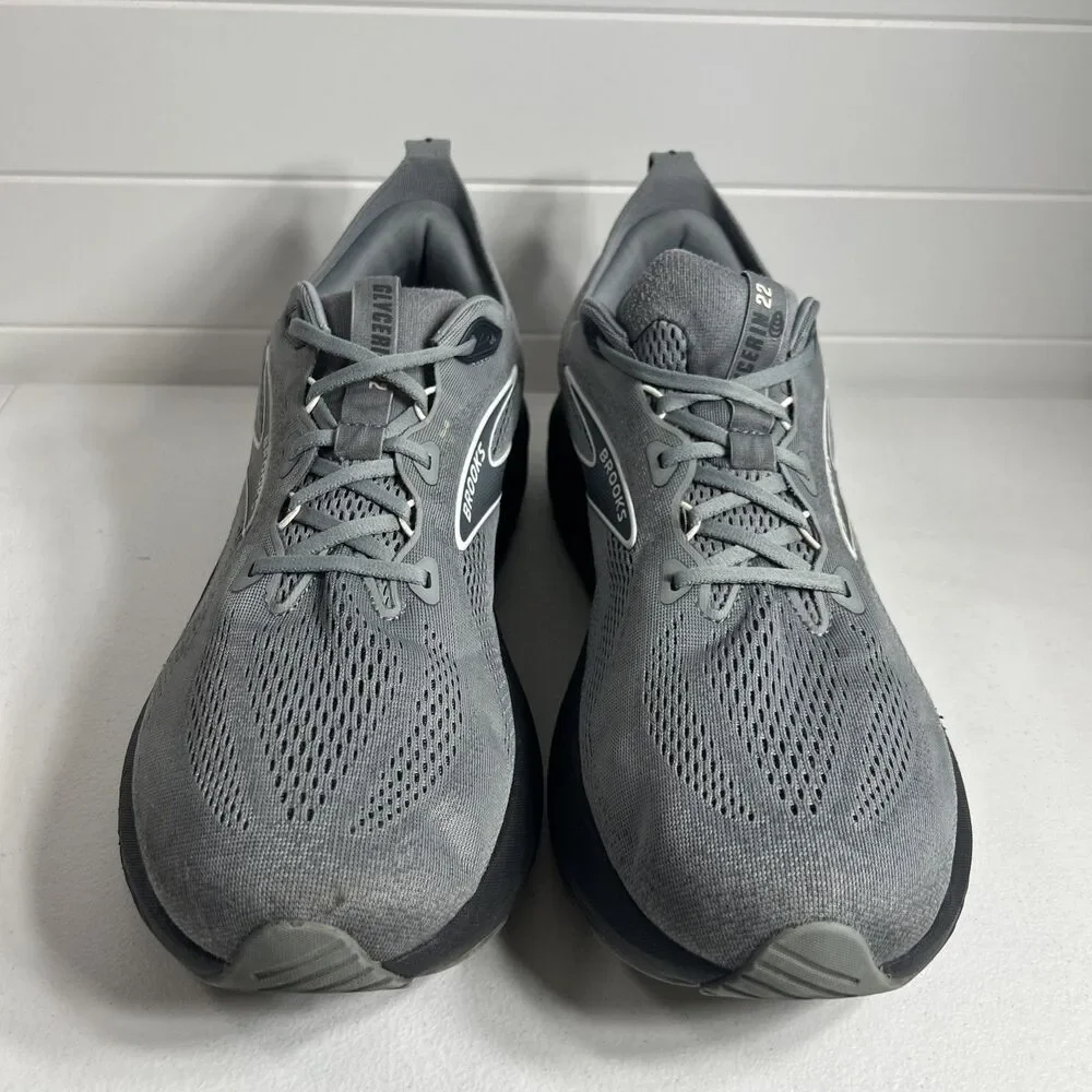 Brooks Glycerin 22 Men’s Shoes Size 14 M Primer Gray Black Running Athletic